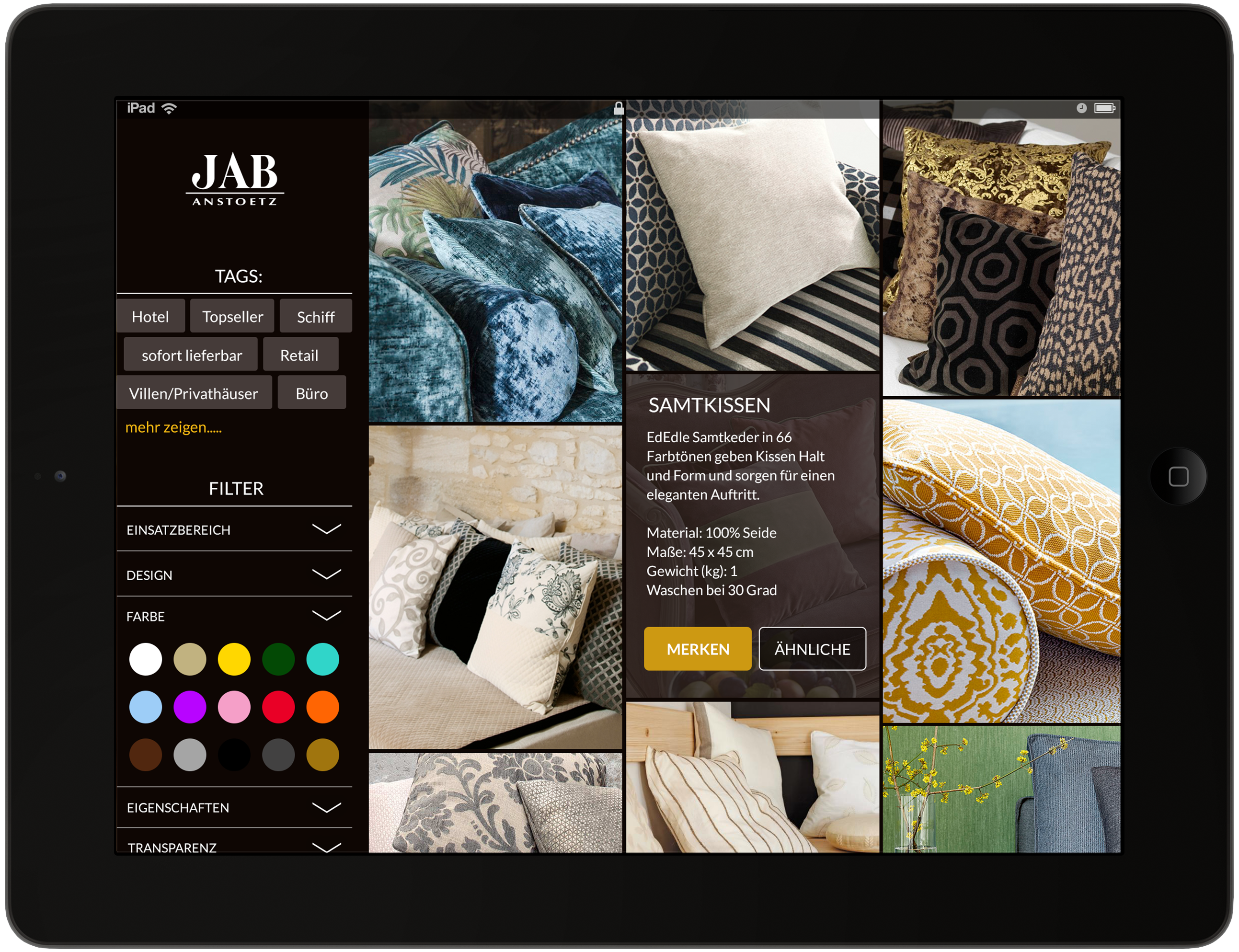JAB Anstoetz / Apps design