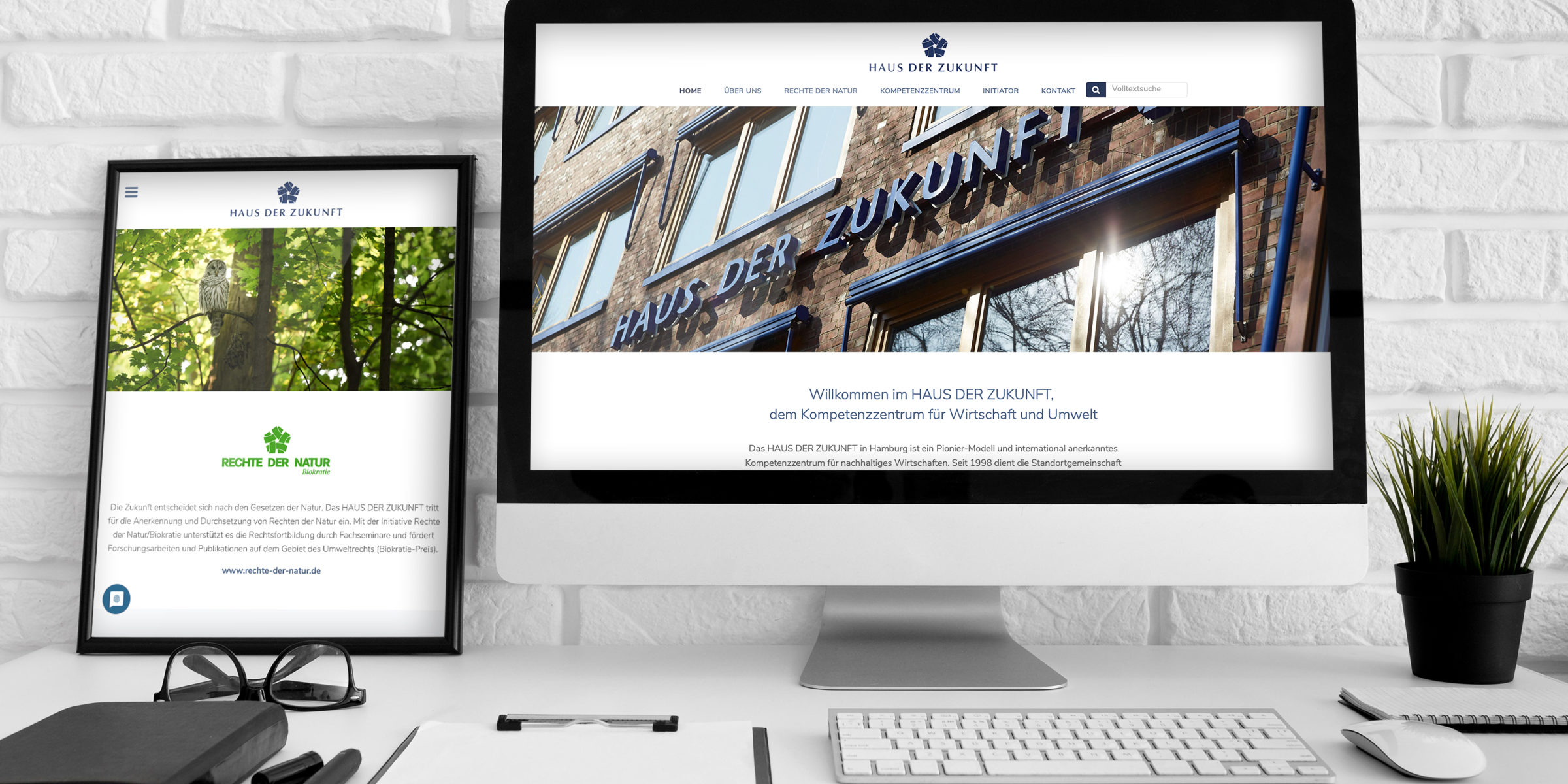 Haus der Zukunft Hamburg - Kompetenzzentrum für nachhaltiges Wirtschaften / Webdesign