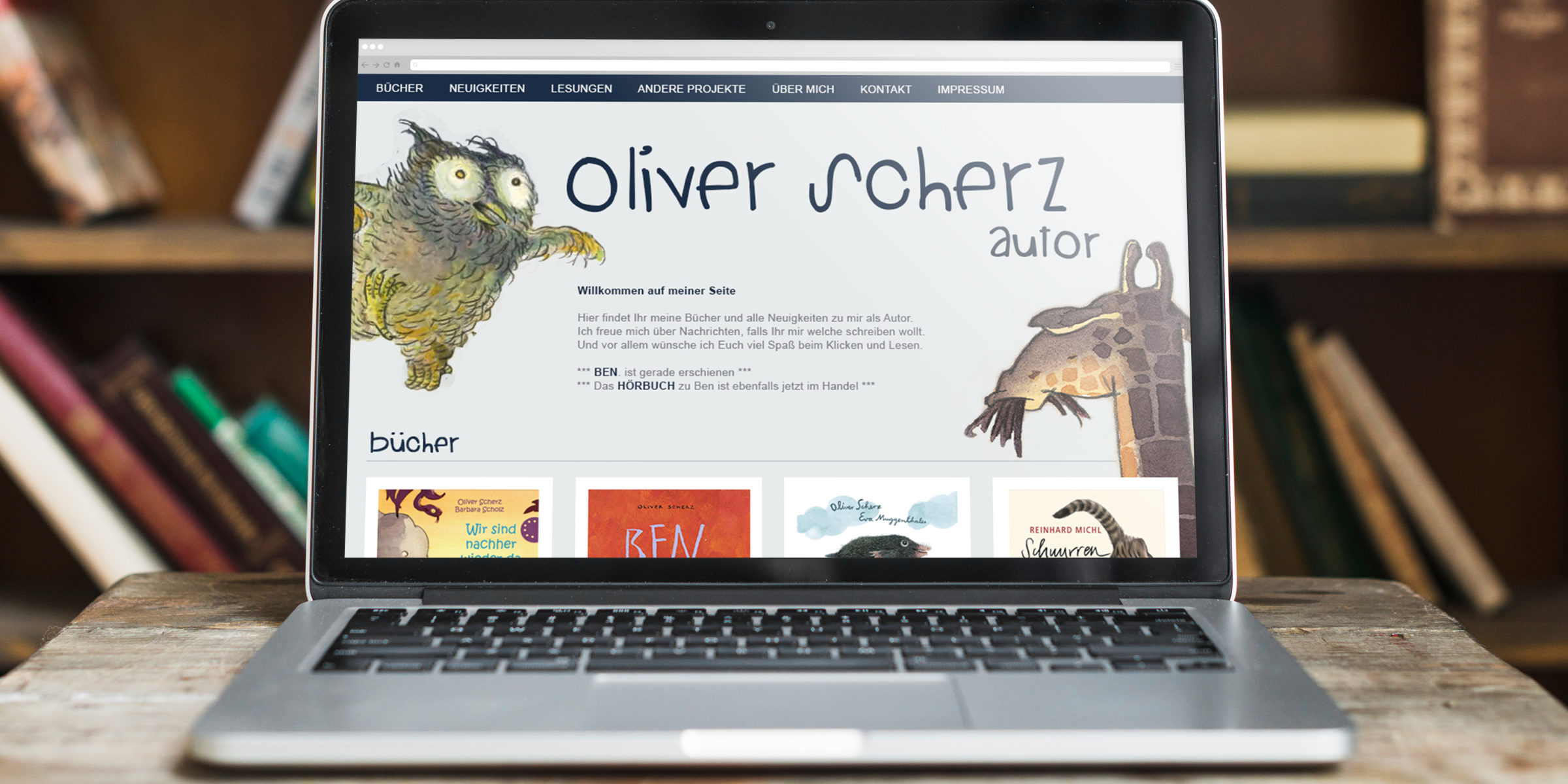 Oliver Scherz / Kinderbuchautor / Webdesign